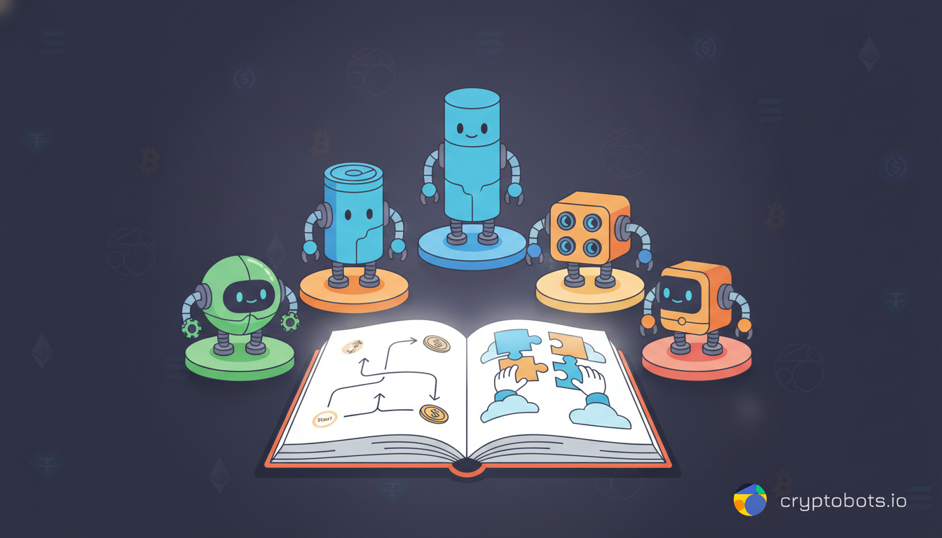 A visual representation of the 4-step process for setting up a crypto bot