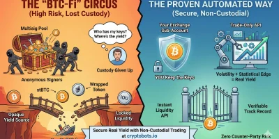 Why Automated Bitcoin Trading Crushes “BTC-Fi” Yield Schemes in 2025–2026 - Featured image